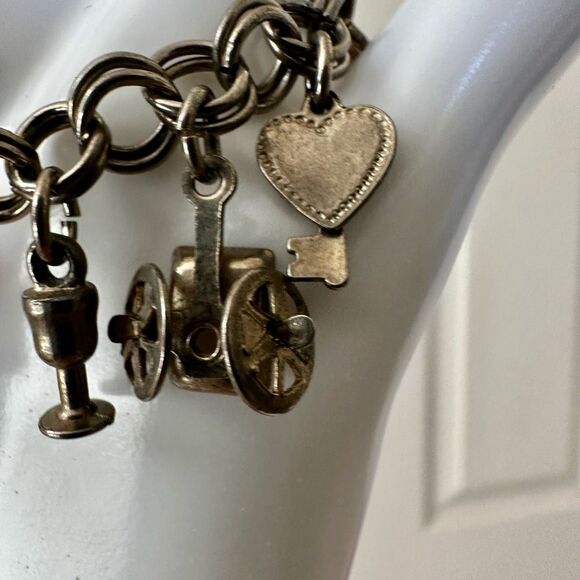 Silver tone charm bracelet - Picture 2 of 10
